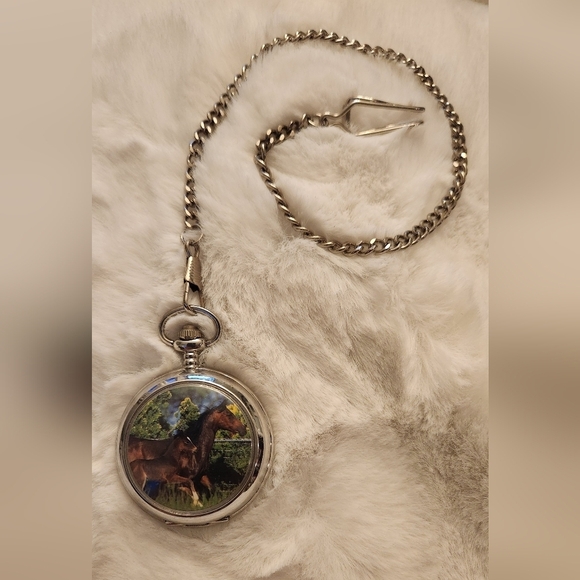Other - Antique Pocket watch with horse & foal